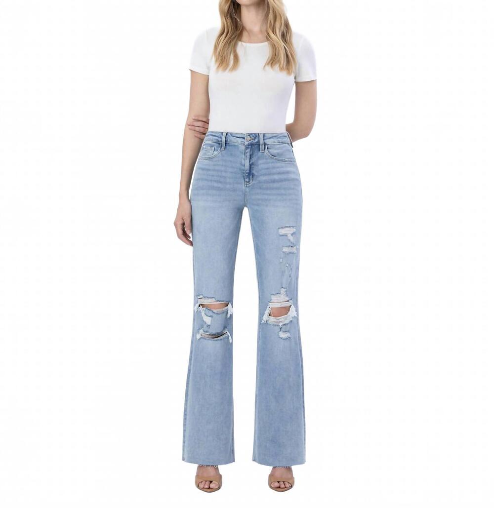 NEW LOVERVET plus tummy control vintage super high flare jeans in jet lag